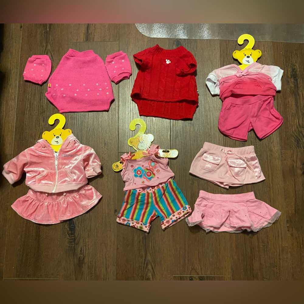 Build-A-Bear Clothing Lot Pink/Red